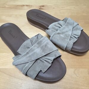 THINK! | Leather Slide Sandal Shik Jute Grey - EU 40 US 9-9.5